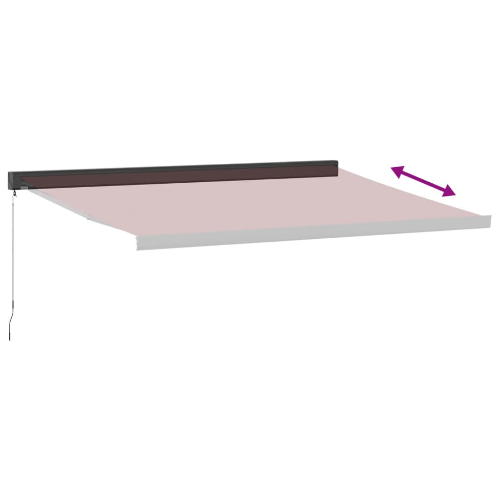 Manual retractable awning burgundy 450x300 cm