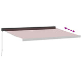 Manual retractable awning burgundy 450x300 cm