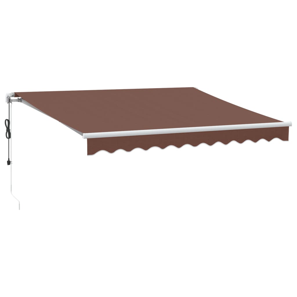 Auvent rétractable automatique avec LED marron 300x250 cm