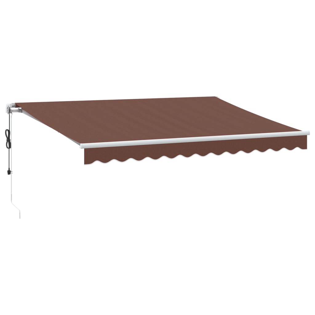 Auvent rétractable automatique avec LED marron 350x250 cm