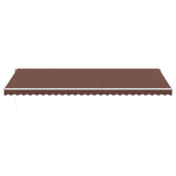 Manual retractable awning with LED brown 600x300 cm