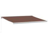 Brown retractable manual awning 450x300 cm