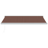 Brown retractable manual awning 450x300 cm