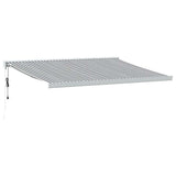 Auvent rétractable anthracite et blanc 4x3 m tissu et aluminium