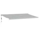 Auvent rétractable anthracite et blanc 5x3 m tissu et aluminium