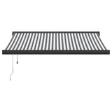 Retractable awning anthracite and white 3.5x2.5m fabric/aluminium