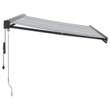 Retractable awning anthracite and white 3.5x2.5m fabric/aluminium