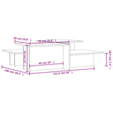 Tables basses 2 pcs Noir Bois d'ingénierie