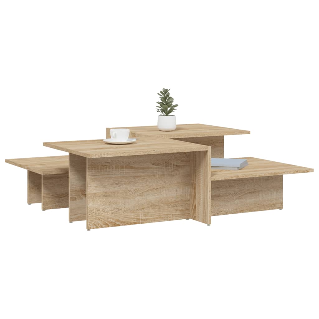 Tables basses 2 pcs Chêne sonoma Bois d'ingénierie