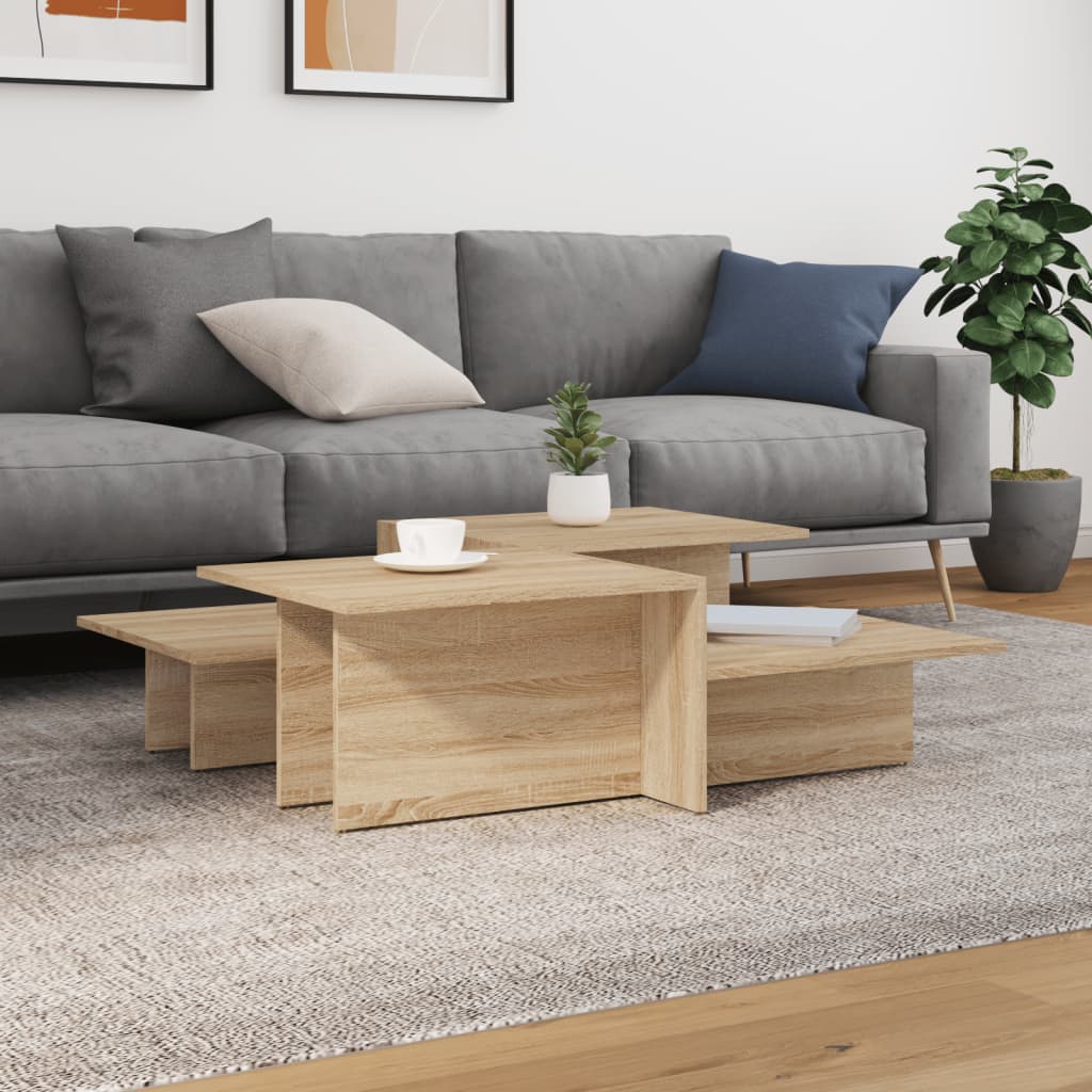 Coffee tables 2 pcs Sonoma oak Engineered wood