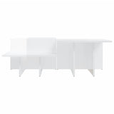 Tables basses 2 pcs blanc brillant bois d'ingénierie