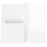 Tables basses 2 pcs blanc brillant bois d'ingénierie