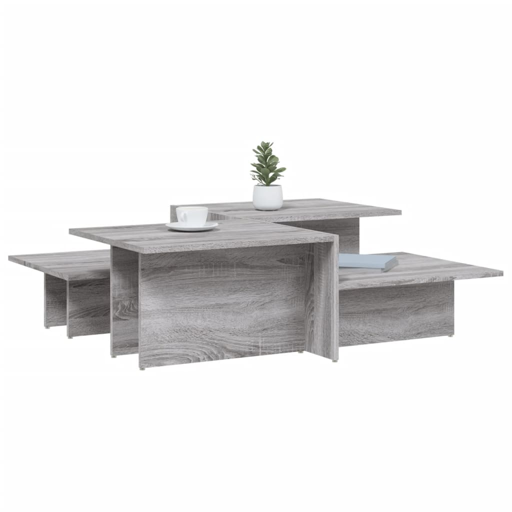 Tables basses 2 pcs Sonoma gris Bois d'ingénierie