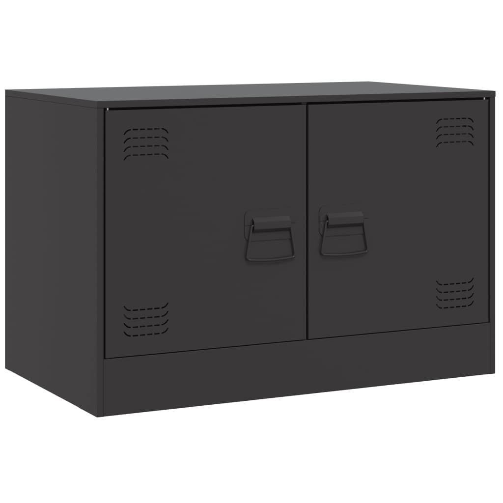 Meubles TV 2 pcs noir 67x39x44 cm acier