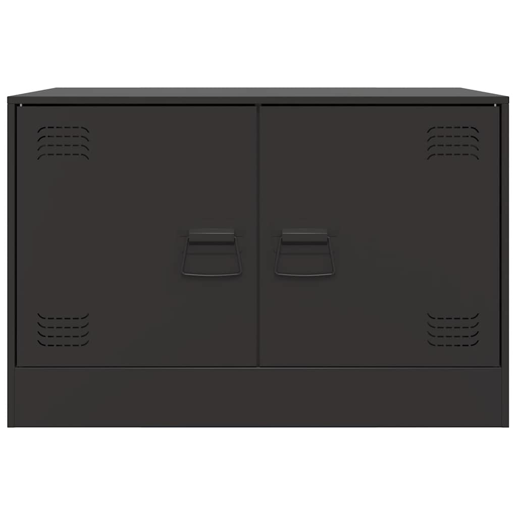 Meubles TV 2 pcs noir 67x39x44 cm acier