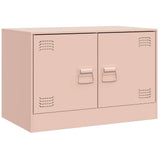 Meuble TV rose 67x39x44 cm acier