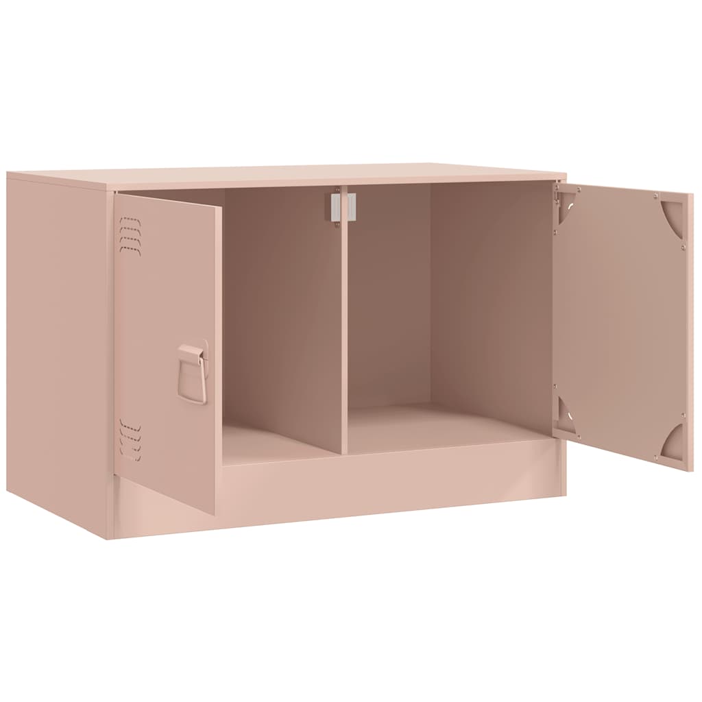 Meuble TV rose 67x39x44 cm acier