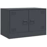 Meuble TV anthracite 67x39x44 cm acier