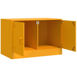 Meuble TV jaune moutarde 67x39x44 cm acier