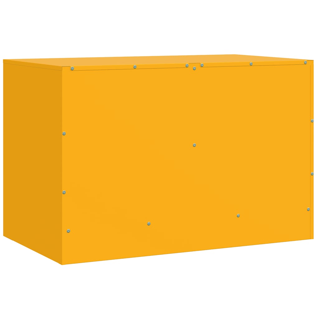 Meuble TV jaune moutarde 67x39x44 cm acier