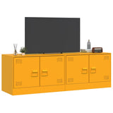 Meubles TV 2 pcs jaune moutarde 67x39x44 cm acier