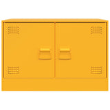 Meubles TV 2 pcs jaune moutarde 67x39x44 cm acier