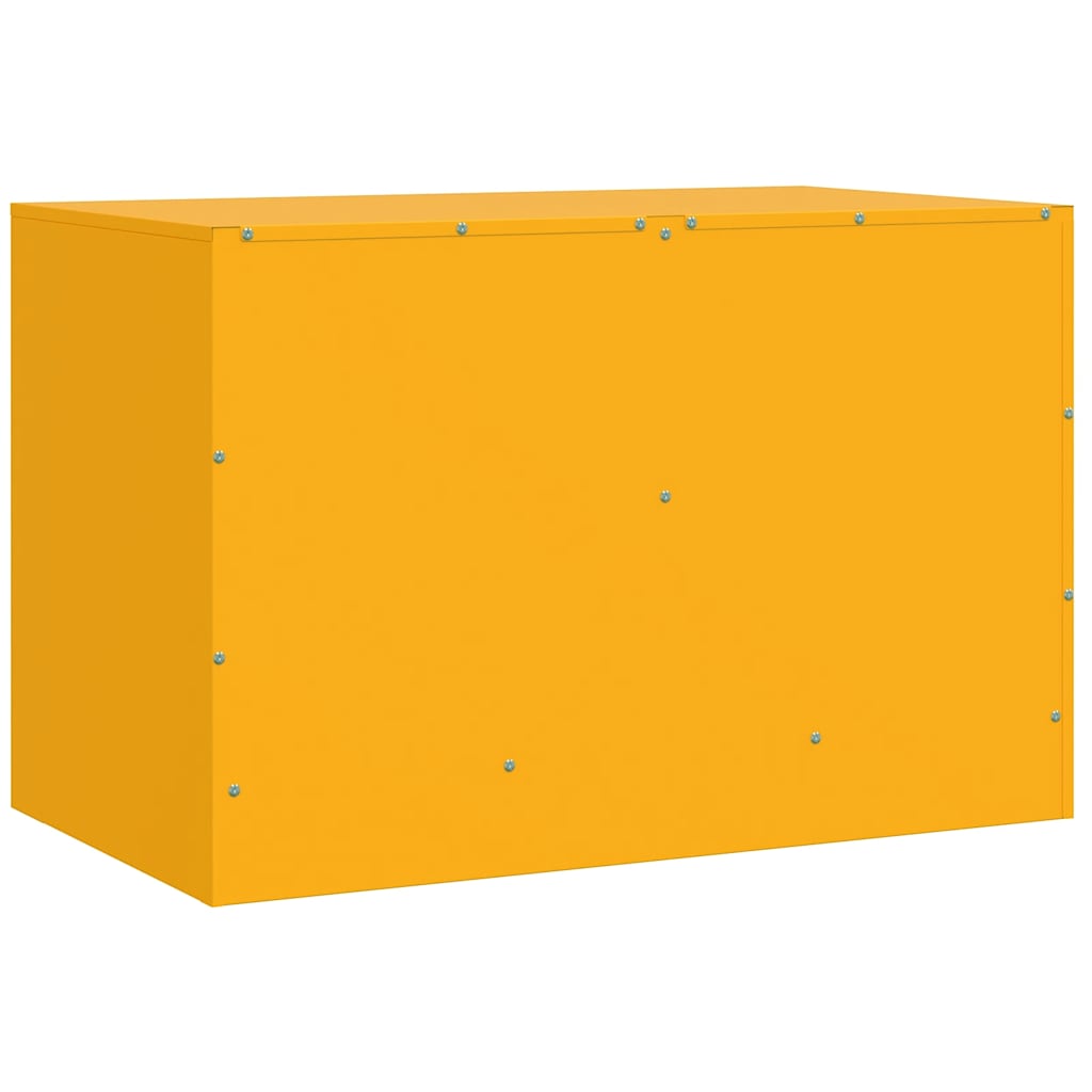 Meubles TV 2 pcs jaune moutarde 67x39x44 cm acier