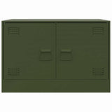 Meuble TV vert olive 67x39x44 cm acier