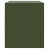 Meuble TV vert olive 67x39x44 cm acier