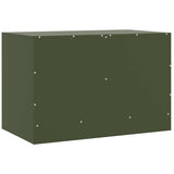 Meuble TV vert olive 67x39x44 cm acier