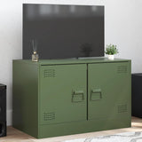 Meuble TV vert olive 67x39x44 cm acier