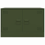 Meubles TV 2 pcs vert olive 67x39x44 cm acier