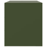 Meubles TV 2 pcs vert olive 67x39x44 cm acier