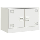 Meuble TV blanc 67x39x44 cm acier