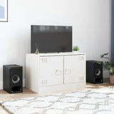 Meuble TV blanc 67x39x44 cm acier