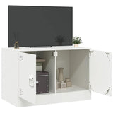 Meuble TV blanc 67x39x44 cm acier