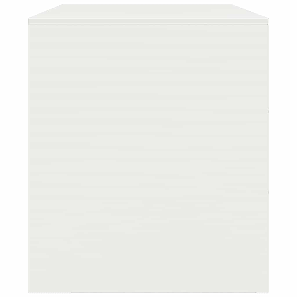 Meuble TV blanc 67x39x44 cm acier