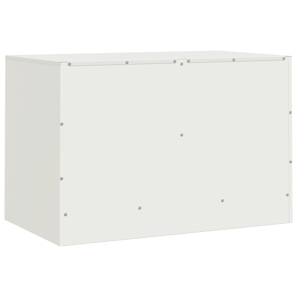 Meuble TV blanc 67x39x44 cm acier