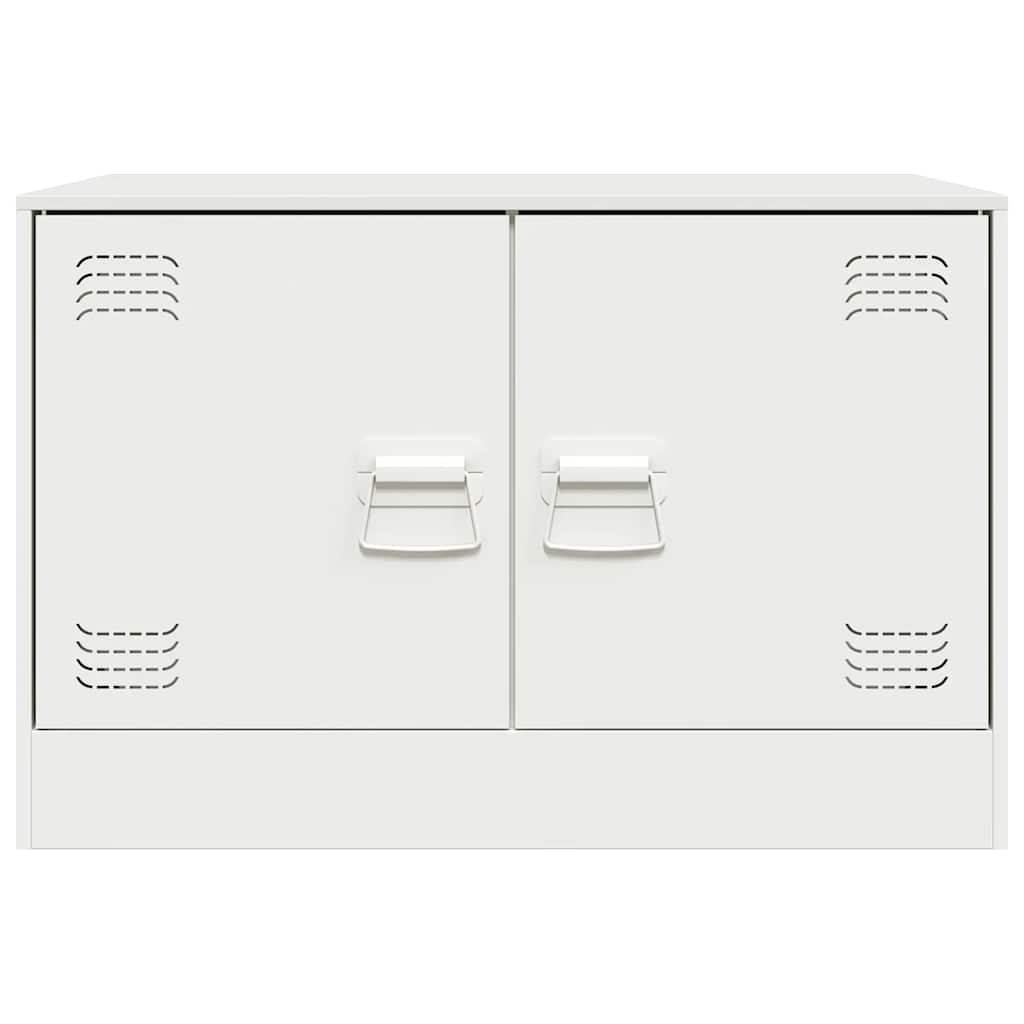 Meubles TV 2 pcs blanc 67x39x44 cm acier