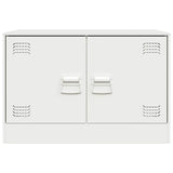 Meubles TV 2 pcs blanc 67x39x44 cm acier