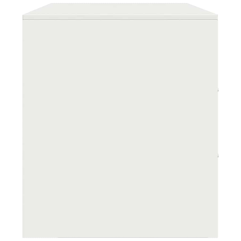 Meubles TV 2 pcs blanc 67x39x44 cm acier