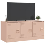 Meuble TV rose 99x39x44 cm acier