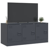 Meuble TV anthracite 99x39x44 cm acier