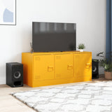 Meuble TV jaune moutarde 99x39x44 cm acier