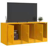 Meuble TV jaune moutarde 99x39x44 cm acier