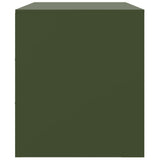 Meuble TV vert olive 99x39x44 cm acier