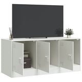 Meuble TV blanc 99x39x44 cm acier