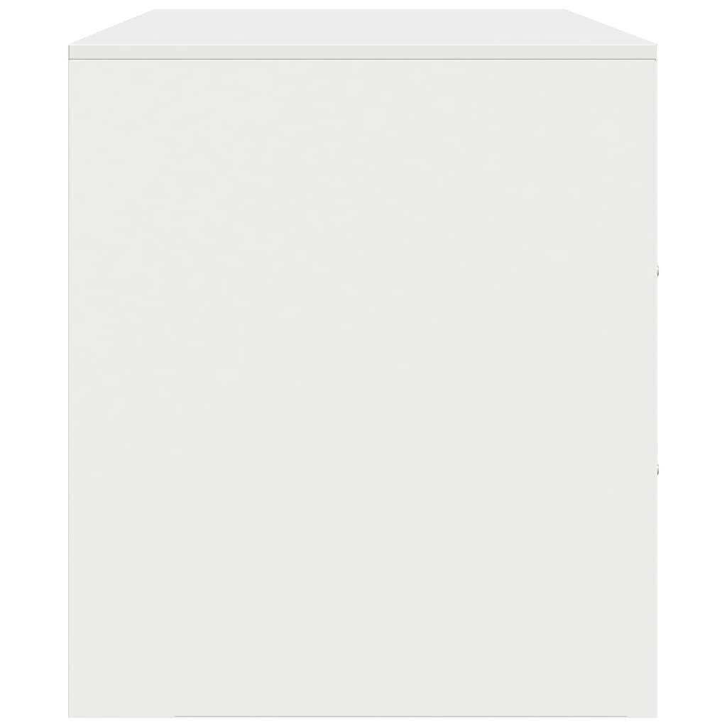 Meuble TV blanc 99x39x44 cm acier