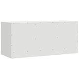 Meuble TV blanc 99x39x44 cm acier