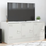 Meuble TV blanc 99x39x44 cm acier